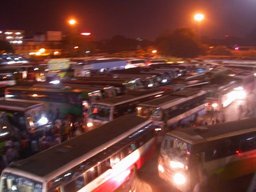 Kempegowda Bus Terminus - A blurry photo